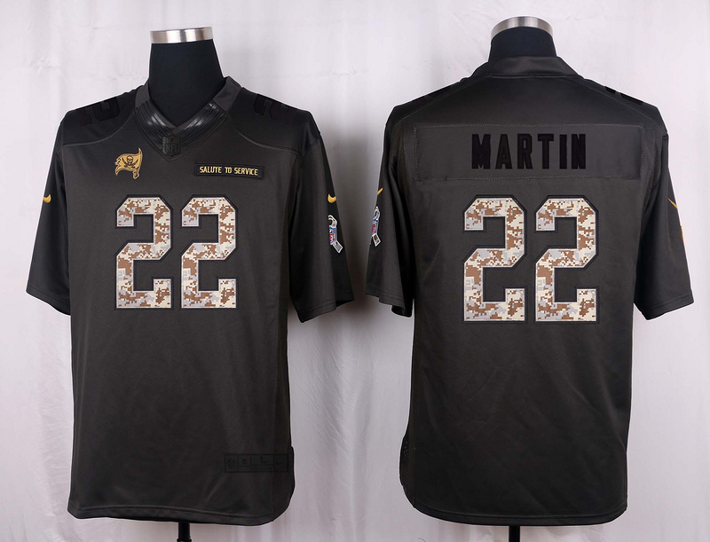 Nike Buccaneers 22 Doug Martin Anthracite Salute to Service Limited Jersey