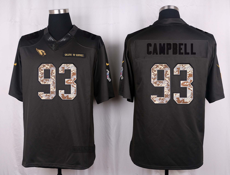 Nike Cardinals 93 Calais Campbell Anthracite Salute to Service Limited Jersey