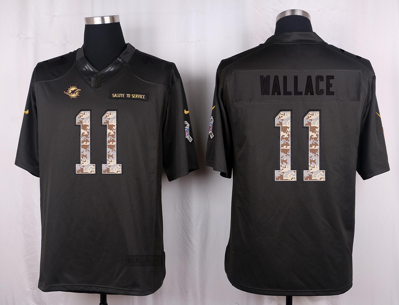 Nike Dolphins 11 Mike Wallace Anthracite Salute to Service Limited Jersey Nike Dolphins 11 Mike Wallace Anthracite Salute to Service Limited Jersey