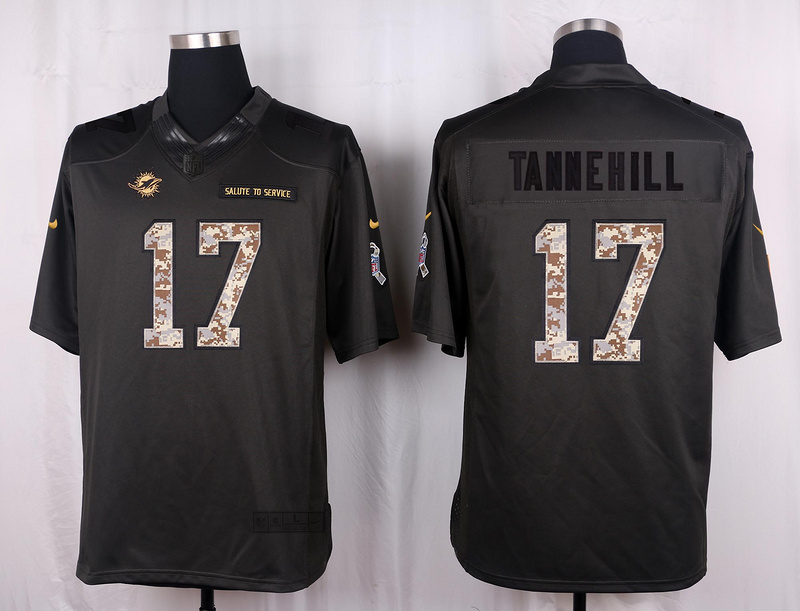 Nike Dolphins 17 Ryan Tannehill Anthracite Salute to Service Limited Jersey