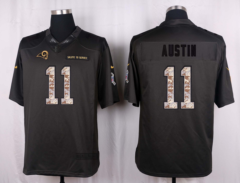 Nike Rams 11 Tavon Austin Anthracite Salute to Service Limited Jersey
