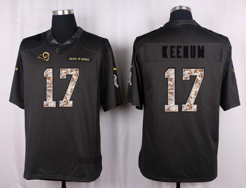 Nike Rams 17 Case Keenum Anthracite Salute to Service Limited Jersey