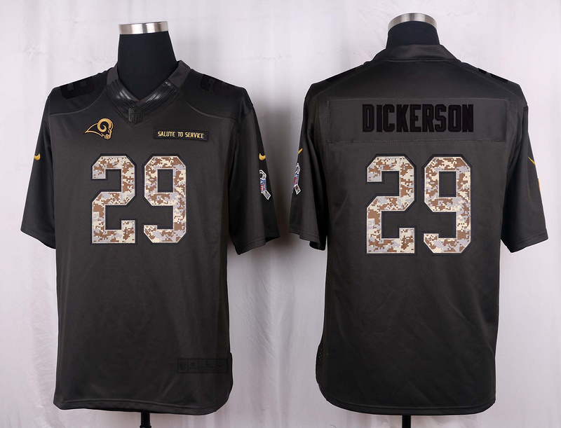 Nike Rams 29 Eric Dickerson Anthracite Salute to Service Limited Jersey