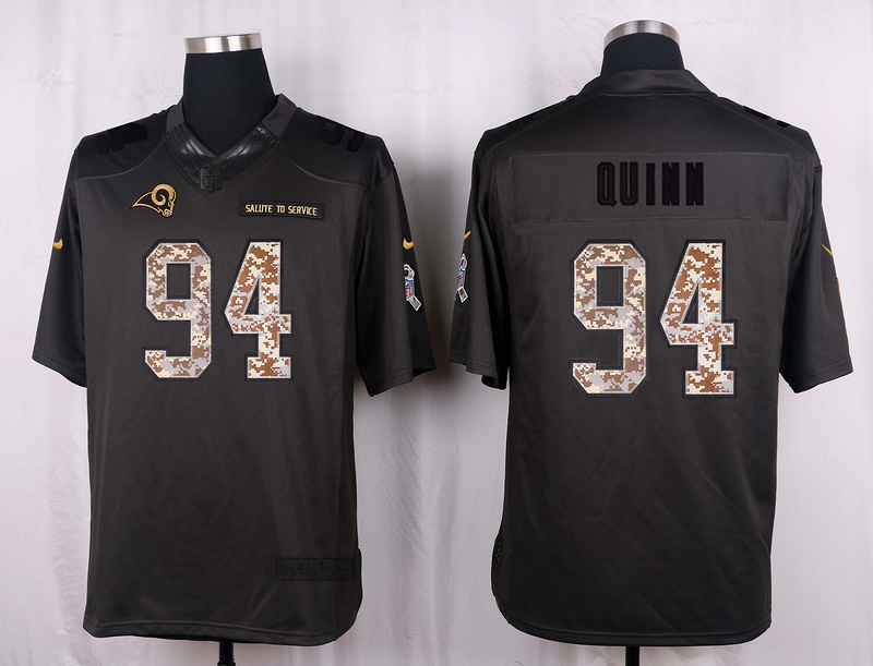 Nike Rams 94 Robert Quinn Anthracite Salute to Service Limited Jersey