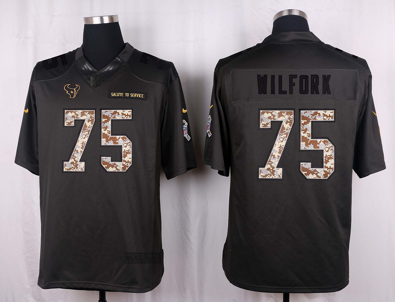 Nike Texans 75 Vince Wilfork Anthracite Salute to Service Limited Jersey