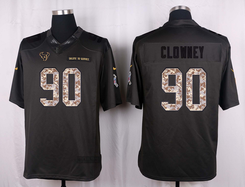 Nike Texans 90 Jadeveon Clowney Anthracite Salute to Service Limited Jersey