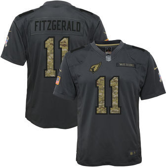 Nike Cardinals 11 Larry Fitzgerald Anthracite Salute to Service Youth Limited Jersey