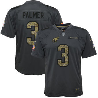 Nike Cardinals 3 Carson Palmer Anthracite Salute to Service Youth Limited Jersey