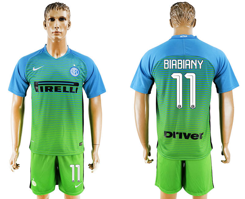 2016-17 Inter Milan 11 BIABIANY Third Away Soccer Jersey 2016-17 Inter Milan 11 BIABIANY Third Away Soccer Jersey
