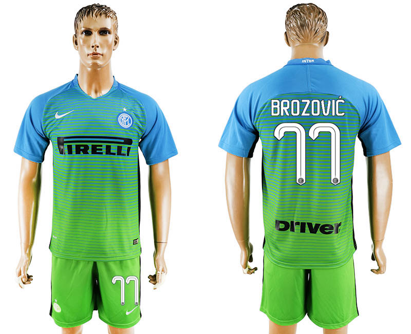 2016-17 Inter Milan 77 BROZOVIC Third Away Soccer Jersey