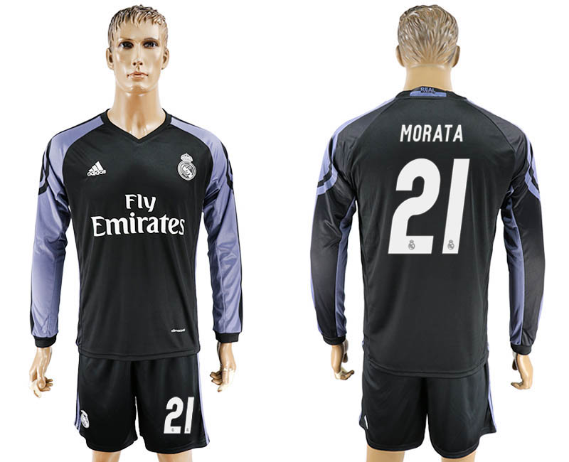 2016-17 Real Madrid 21 MORATA Third Away Long Sleeve Soccer Jersey 2016-17 Real Madrid 21 MORATA Third Away Long Sleeve Soccer Jersey