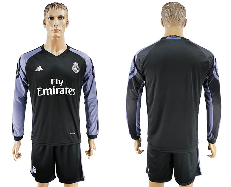 2016-17 Real Madrid Third Away Long Sleeve Soccer Jersey 2016-17 Real Madrid Third Away Long Sleeve Soccer Jersey