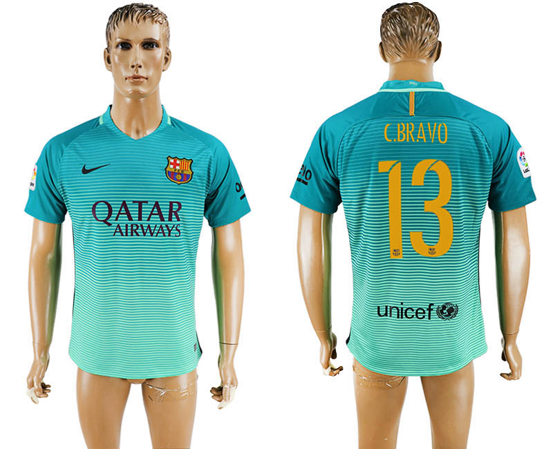 2016-17 Barcelona 13 C.BRAVO Third Away Thailand Soccer Jersey