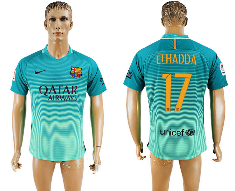 2016-17 Barcelona 17 ELHADDA Third Away Thailand Soccer Jersey 2016-17 Barcelona 17 ELHADDA Third Away Thailand Soccer Jersey