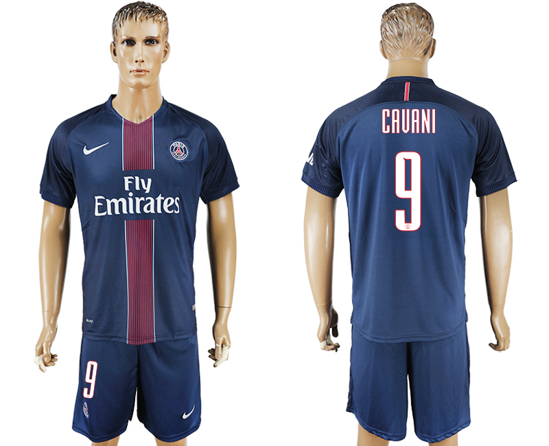 2016-17 Paris Saint-Germain 9 CAVANI Home UEFA Champions League Soccer Jersey