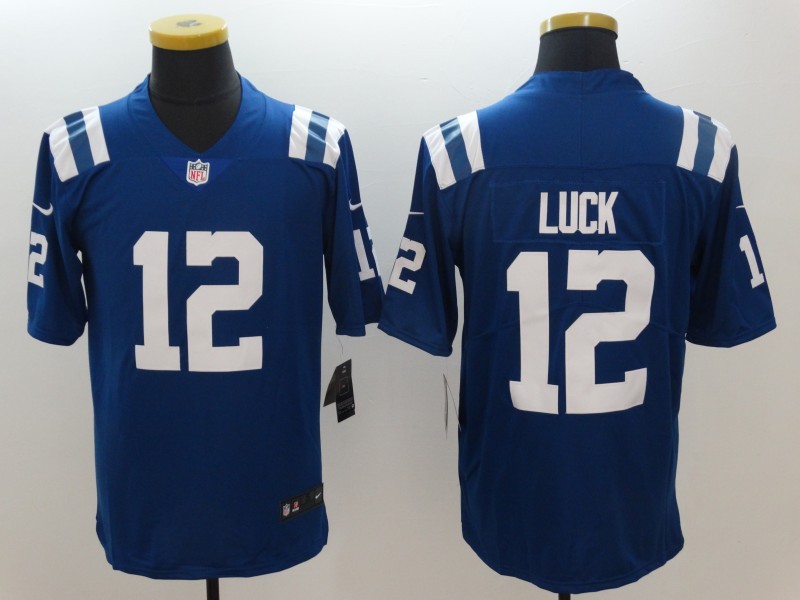 Nike Colts 12 Andrew Luck Blue Color Rush Limited Jersey