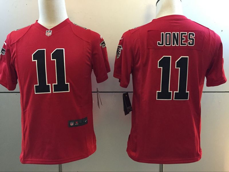 Nike Falcons 11 Julio Jones Red Color Rush Youth Limited Jersey