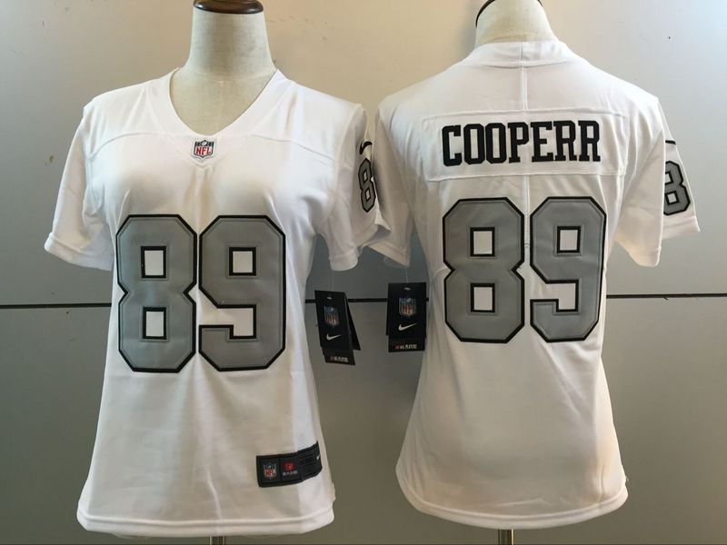 Nike Raiders 89 Amari Cooper White Color Rush Women Limited Jersey