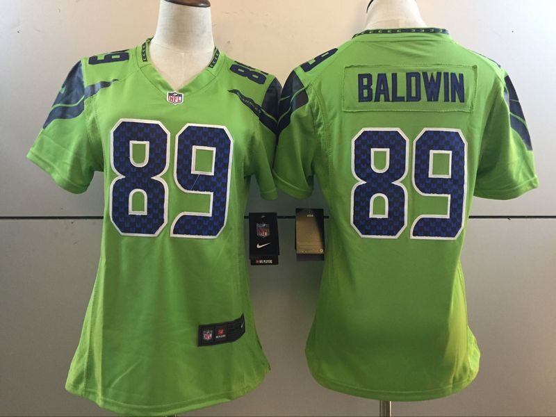 Nike Seahawks 89 Doug Baldwin Green Color Rush Women Limited Jersey