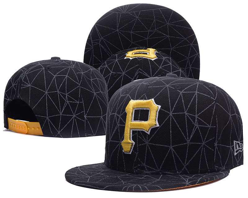 Pirates Team Logo Black Adjustable Hat GS