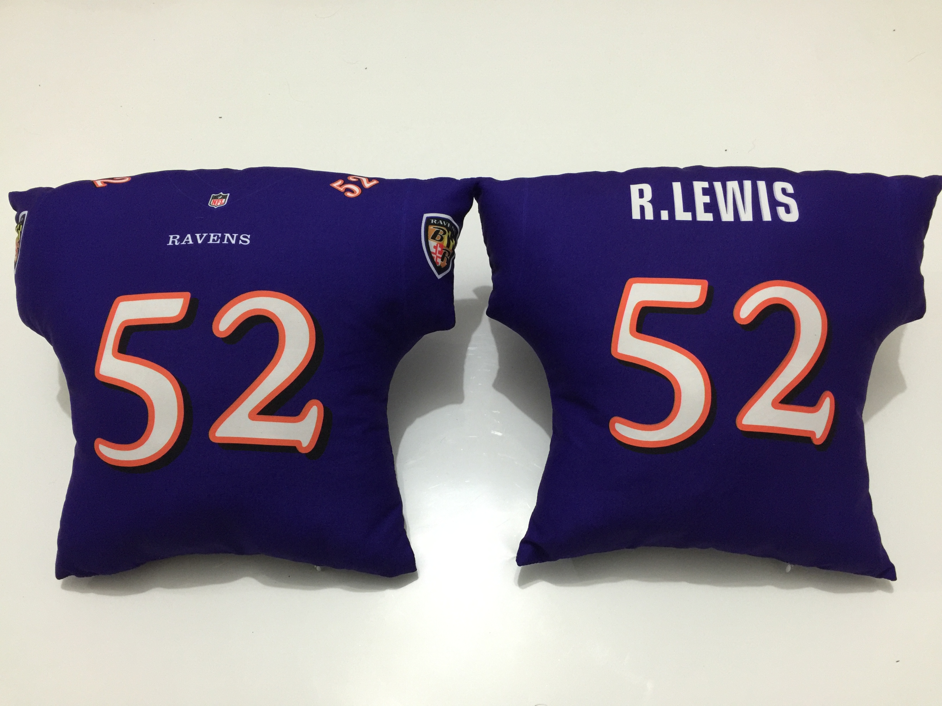 Baltimore Ravens 52 Ray Lewis Purple NFL Pillow