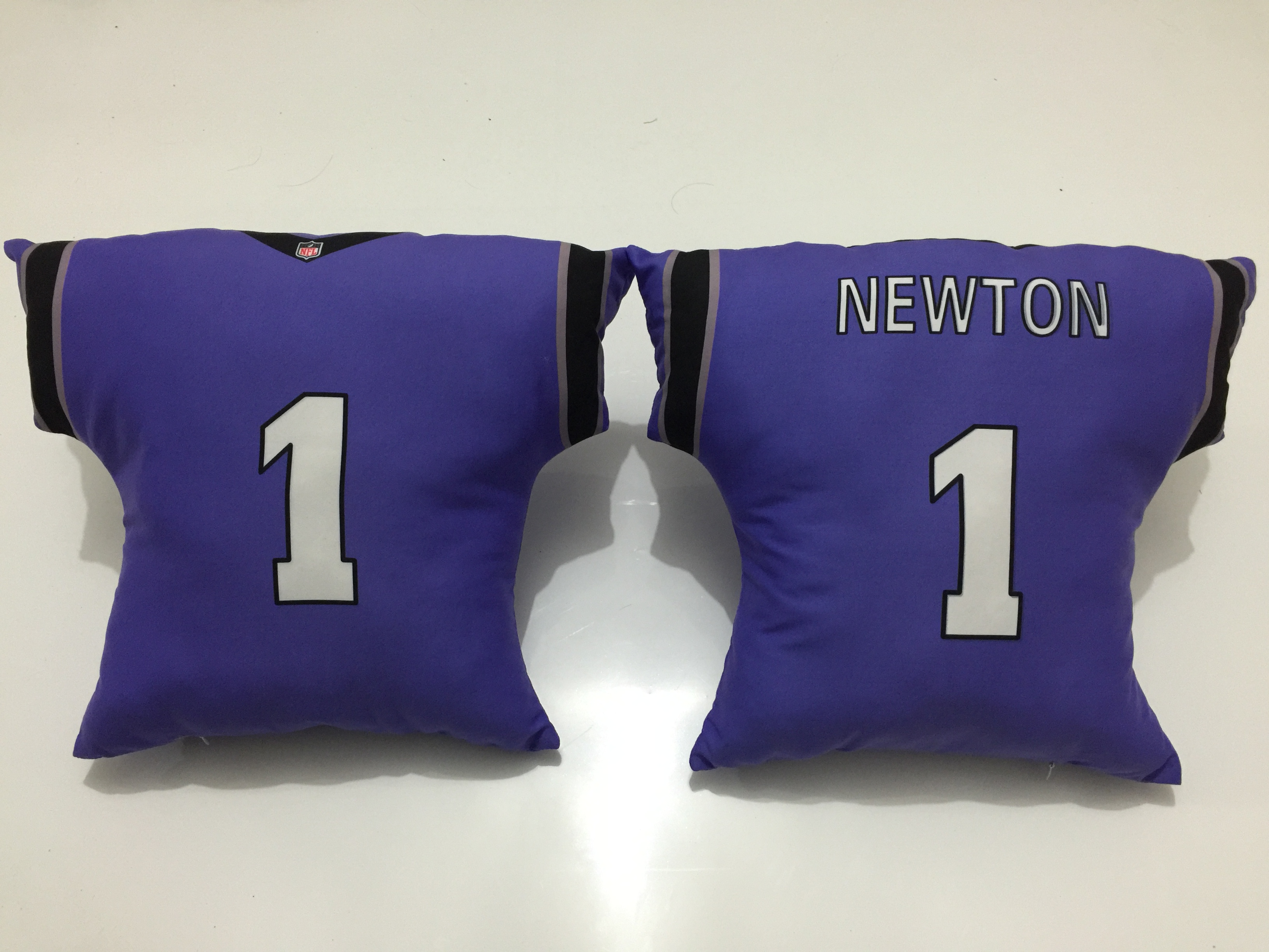 Carolina Panthers 1 Cam Newton Purple NFL Pillow