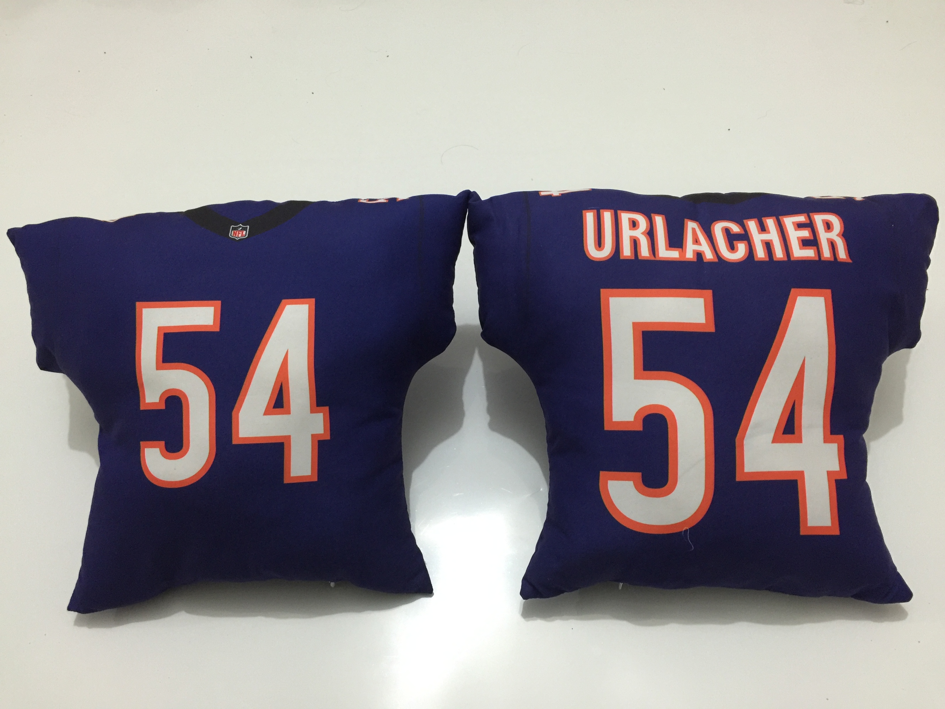 Chicago Bears 54 Brian Urlacher Navy NFL Pillow