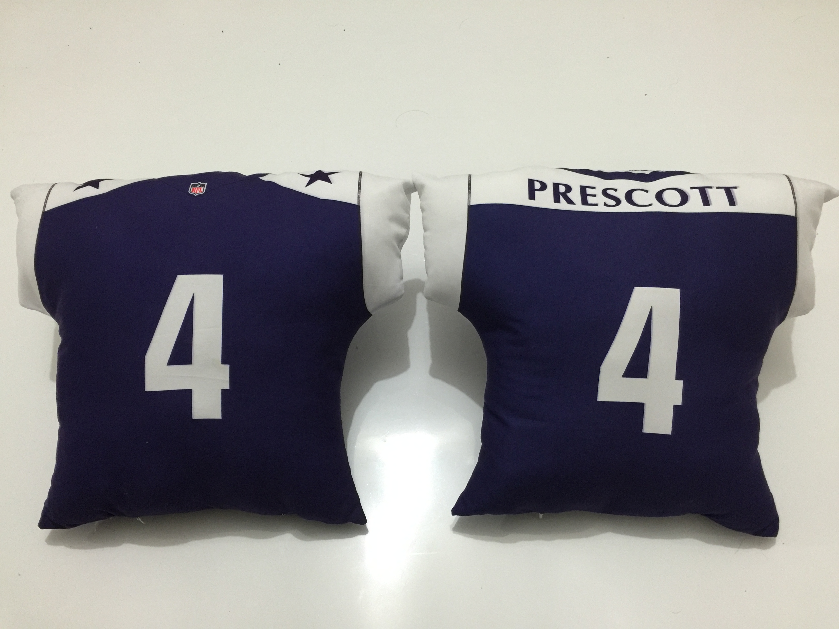 Dallas Cowboys 4 Dak Prescott Navy Throwback NFL Pillow