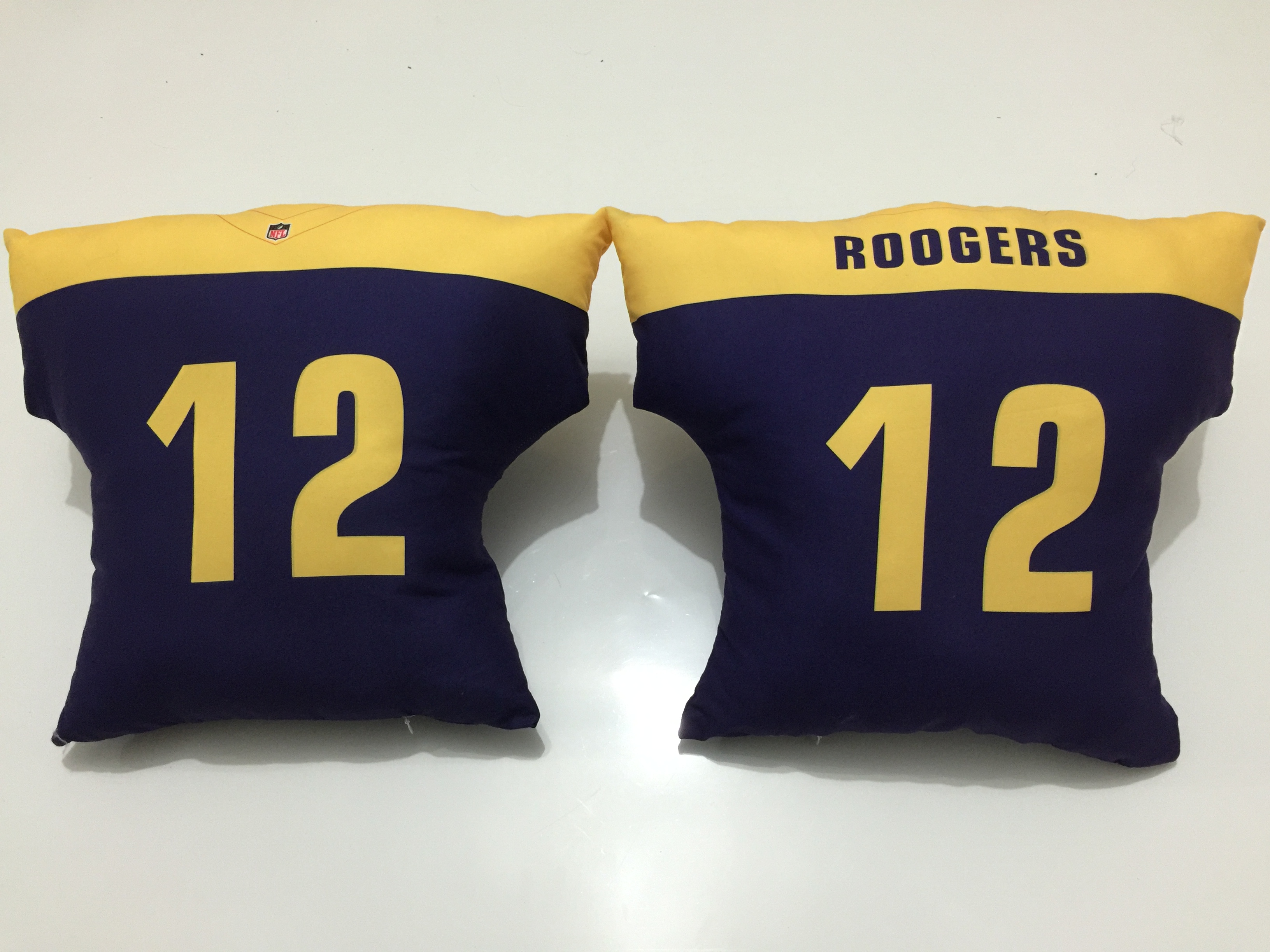 Green Bay Packers 12 Aaron Rodgers Navy NFL Pillow