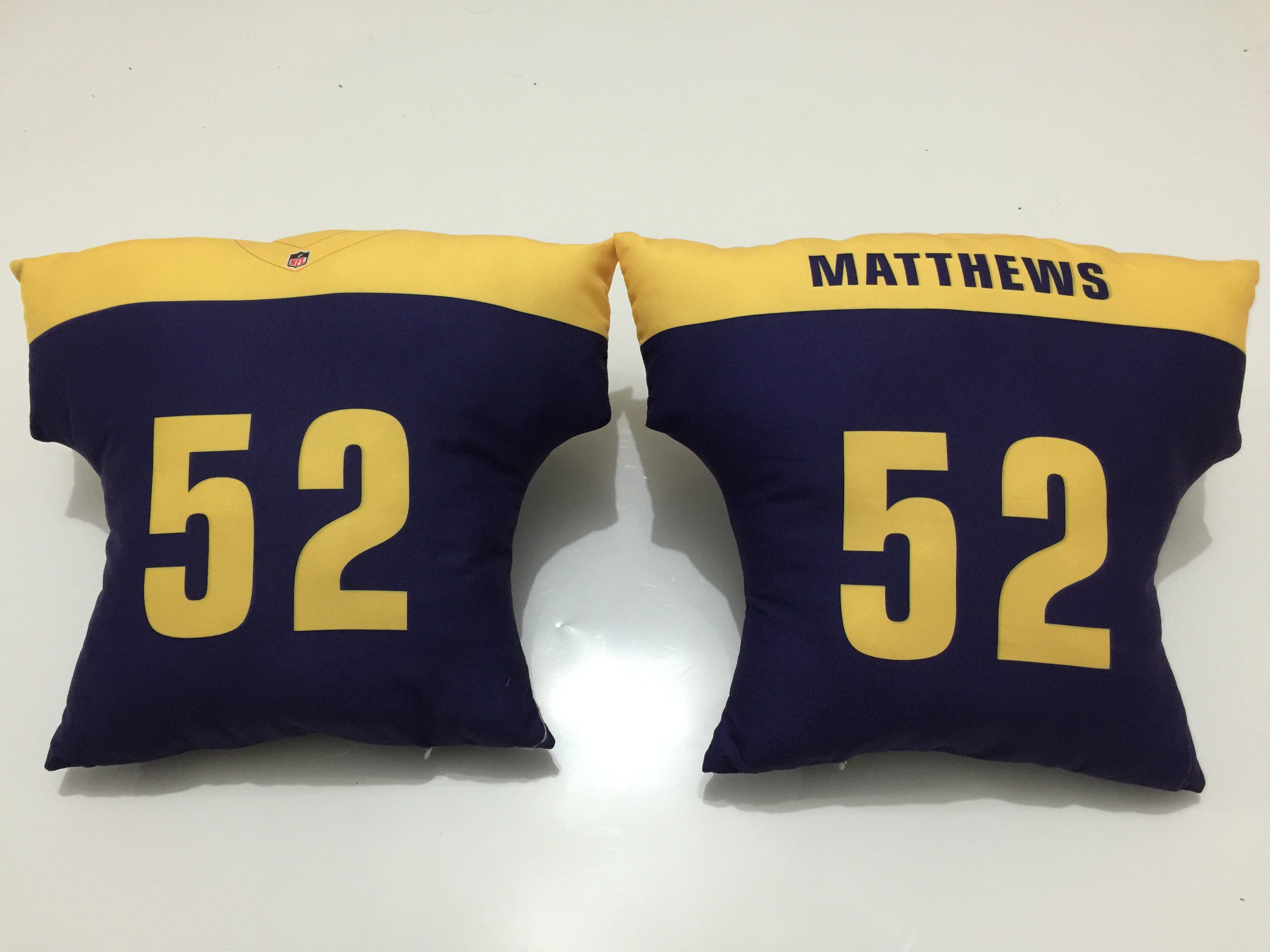 Green Bay Packers 52 Clay Matthews Navy NFL Pillow