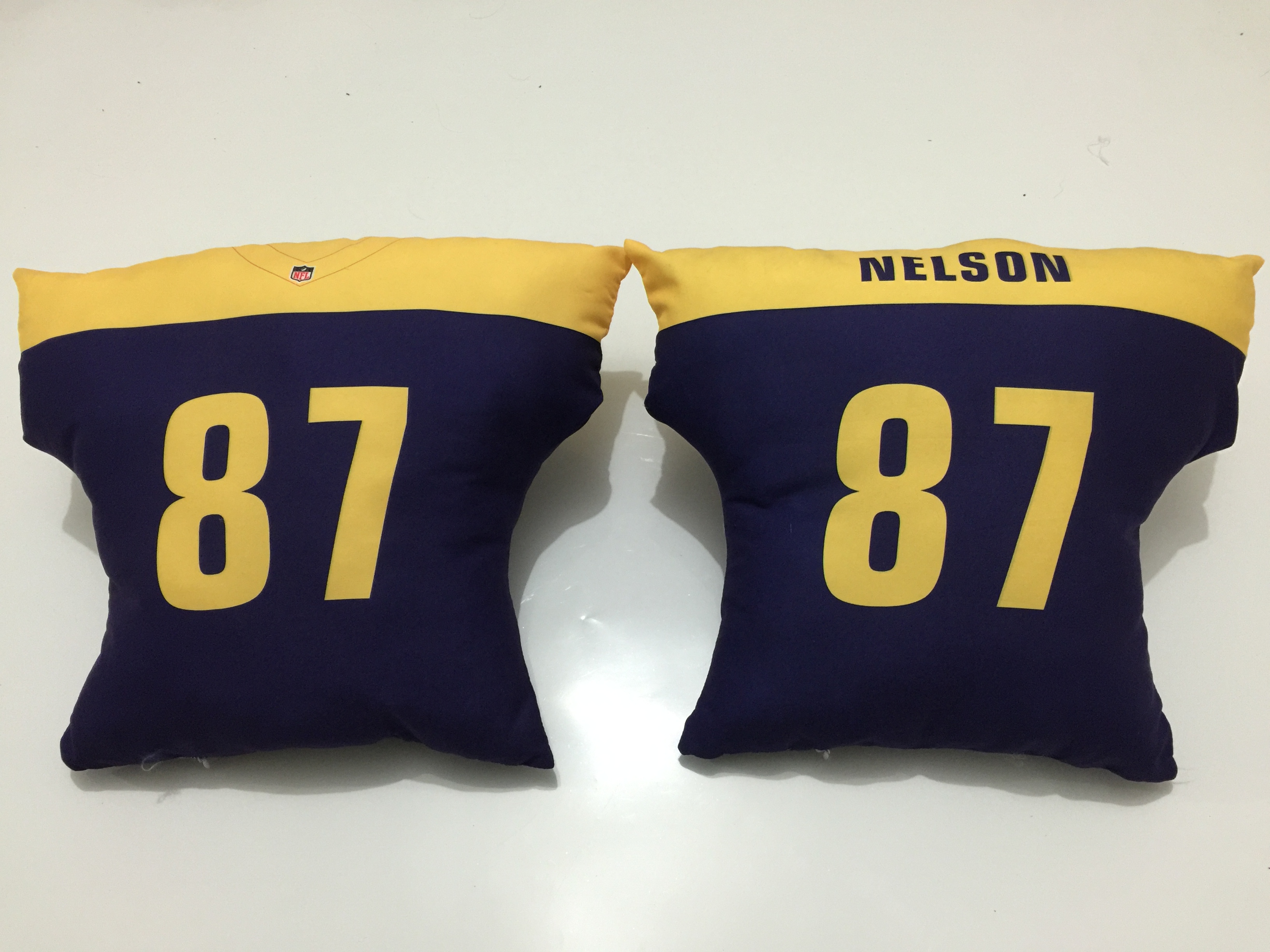 Green Bay Packers 87 Jordy Nelson Navy NFL Pillow