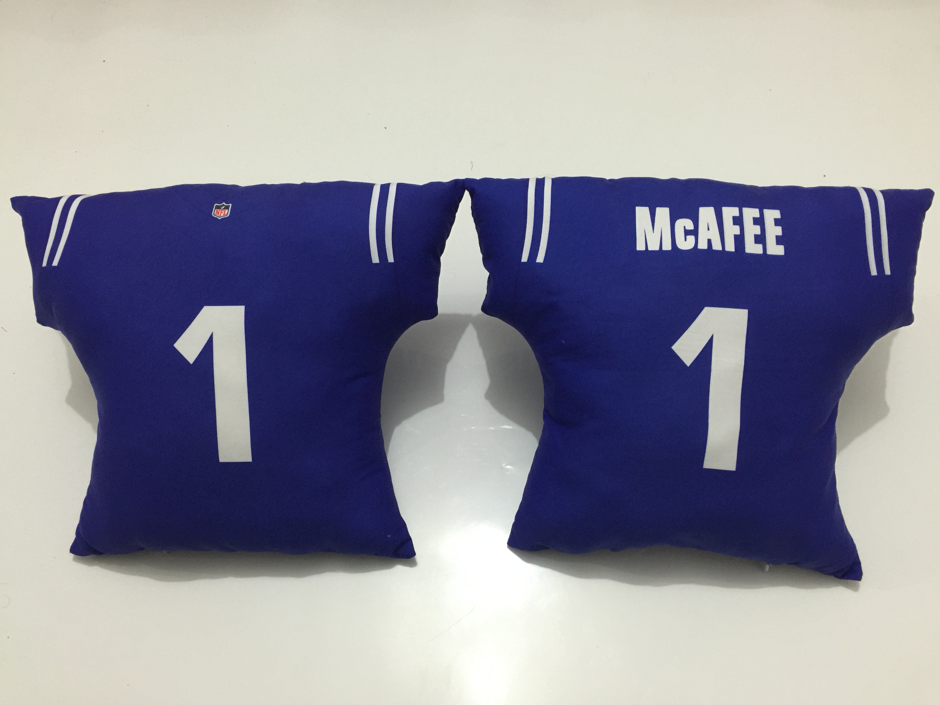 Indianapolis Colts 1 Pat McAfee Blue NFL Pillow