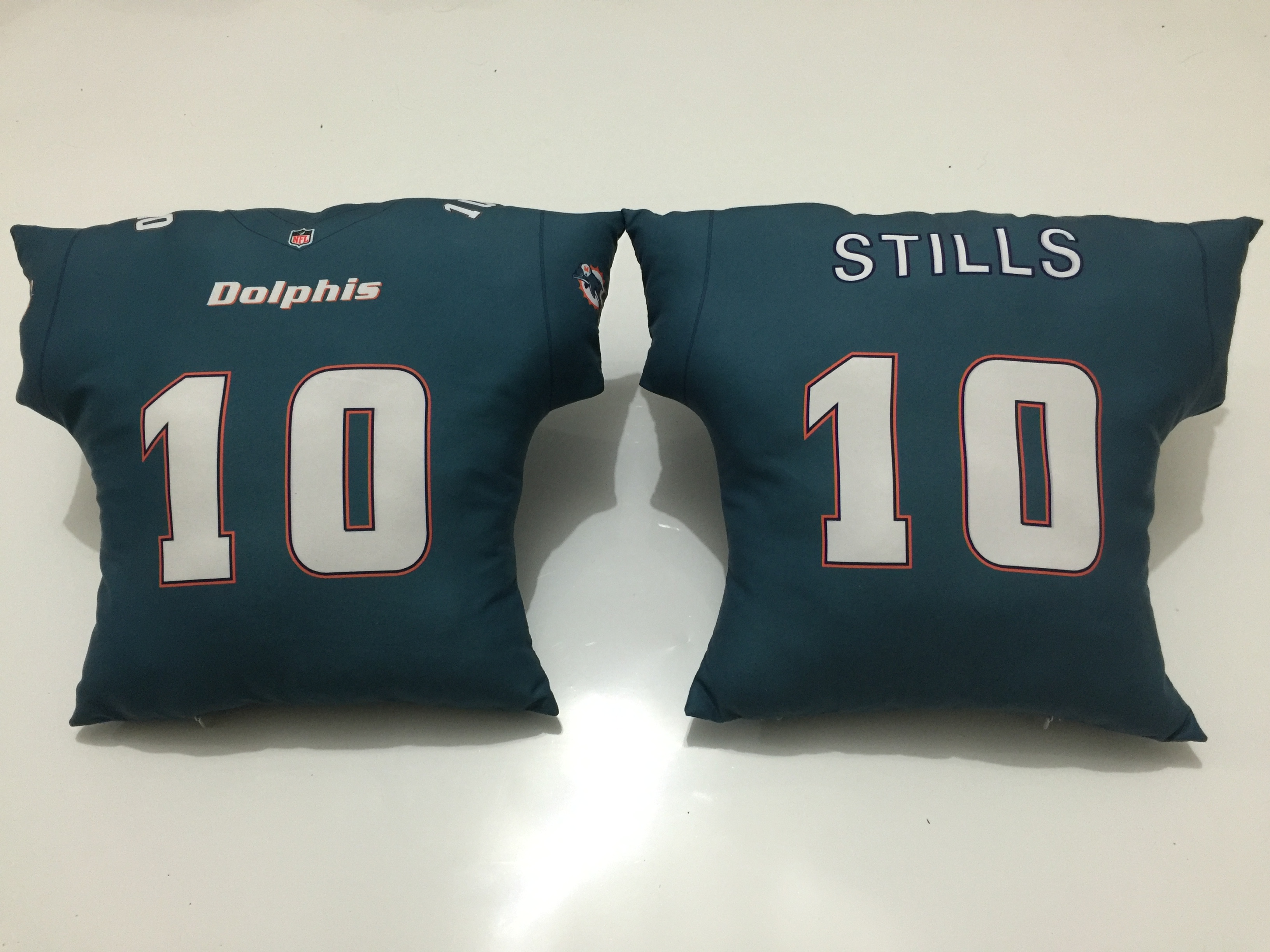 Miami Dolphins 10 Kenny Stills Aqua NFL Pillow