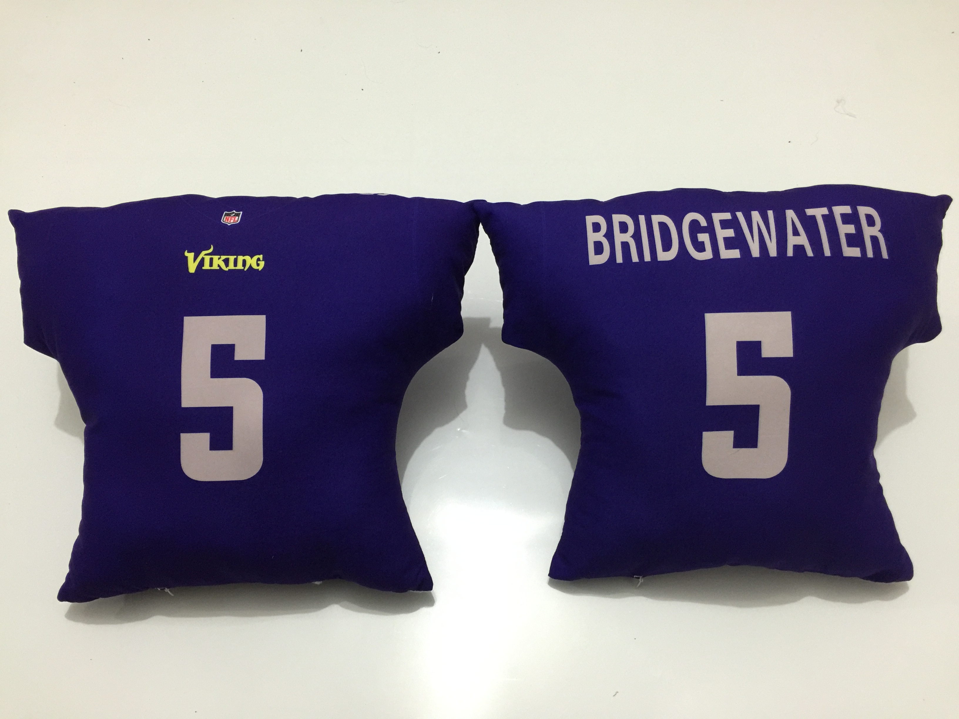 Minnesota Vikings 5 Teddy Bridgewater Purple NFL Pillow
