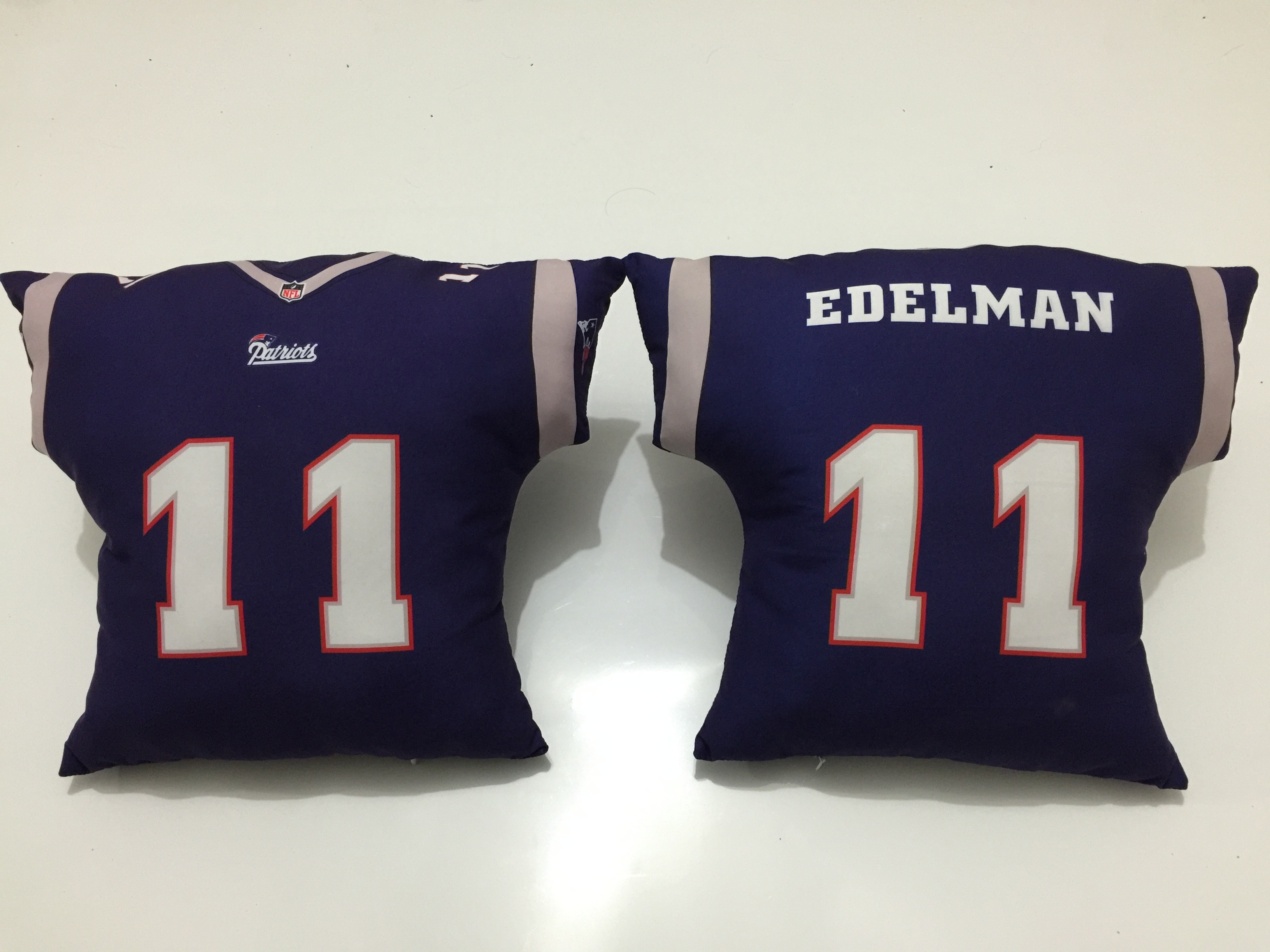 New England Patriots 11 Julian Edelman Navy NFL Pillow