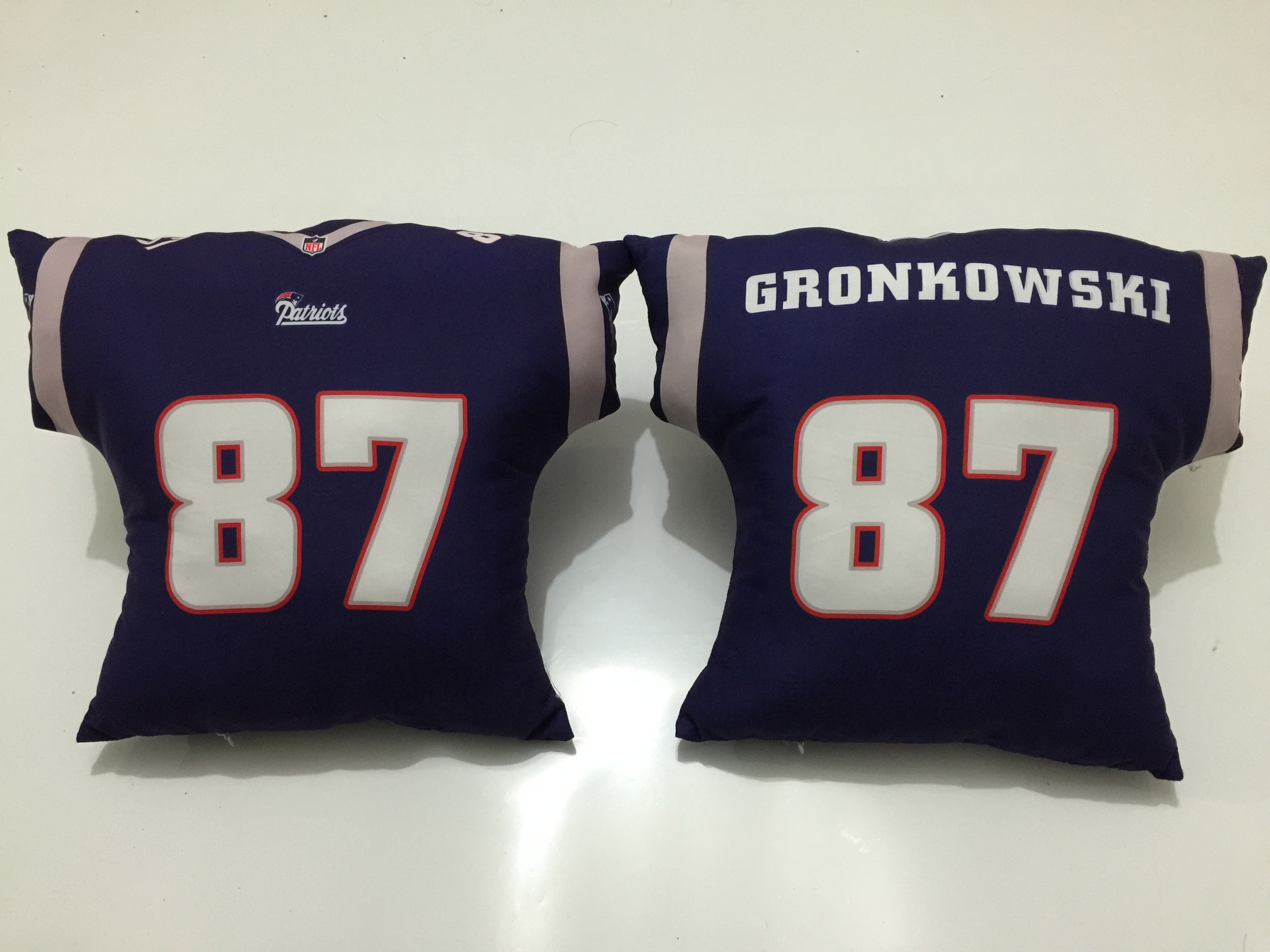 New England Patriots 87 Rob Gronkowski Navy NFL Pillow