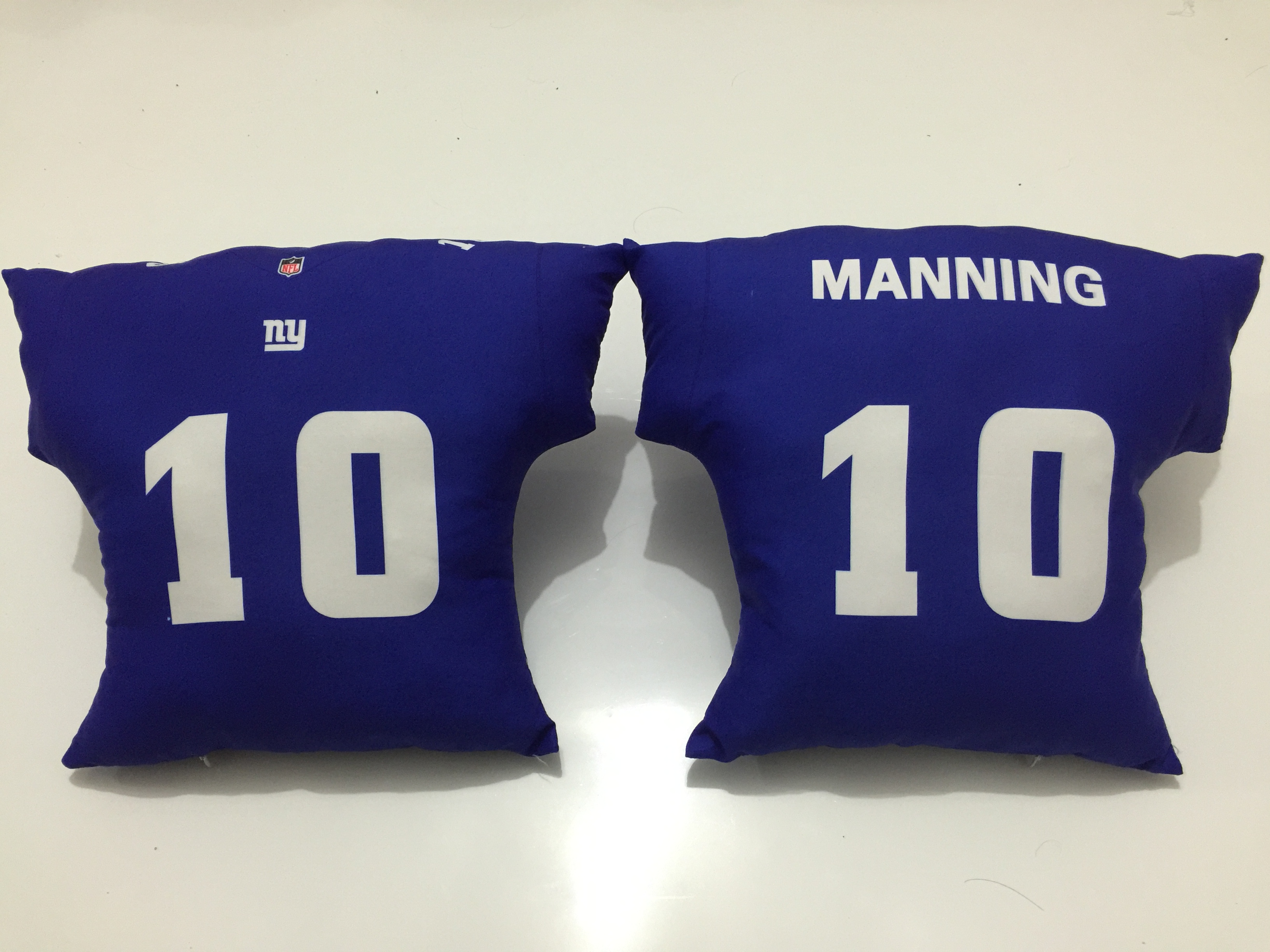 New York Giants 10 Eli Manning Blue NFL Pillow