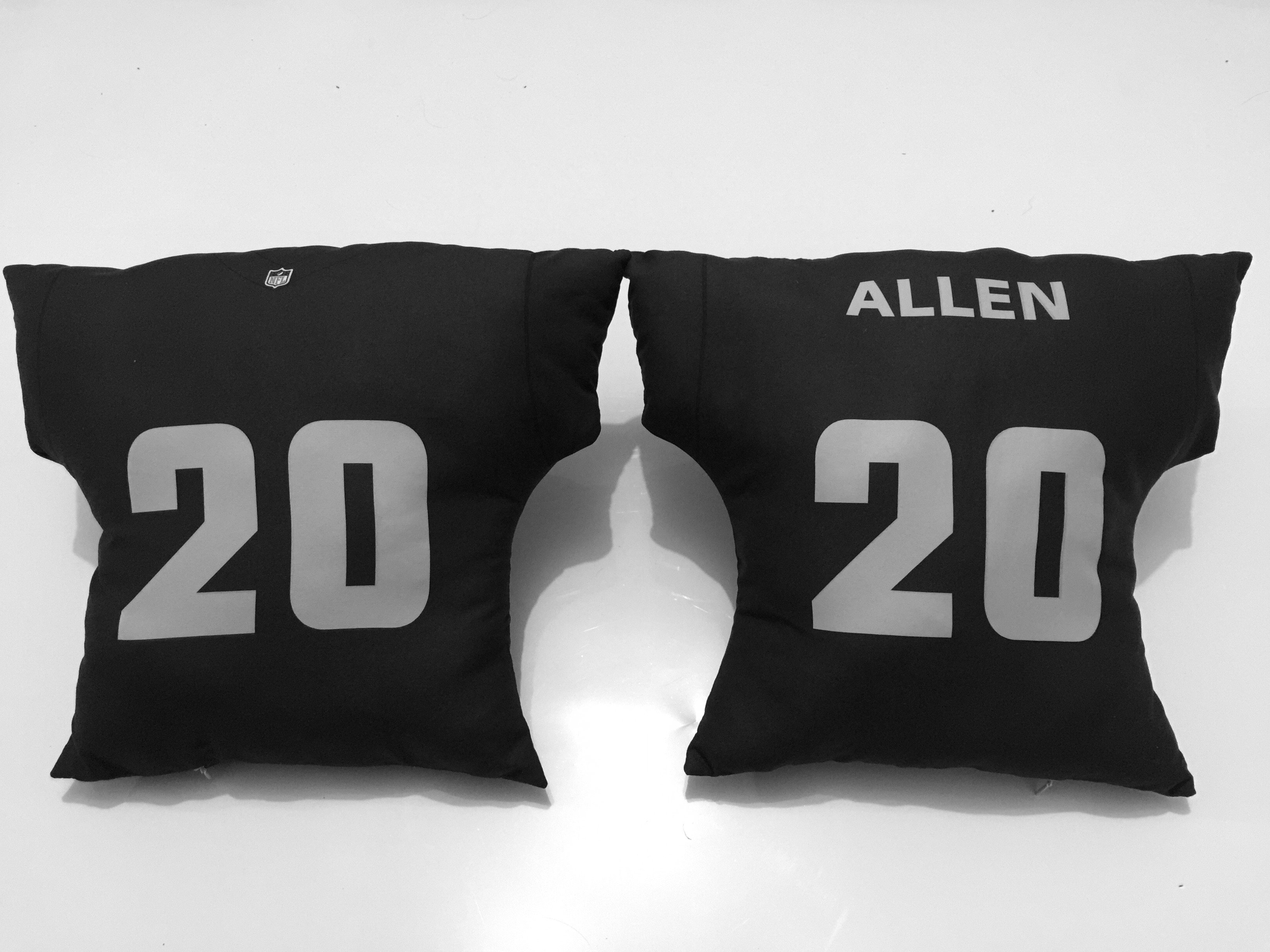 Oakland Raiders 20 Nate Allen Black NFL Pillow
