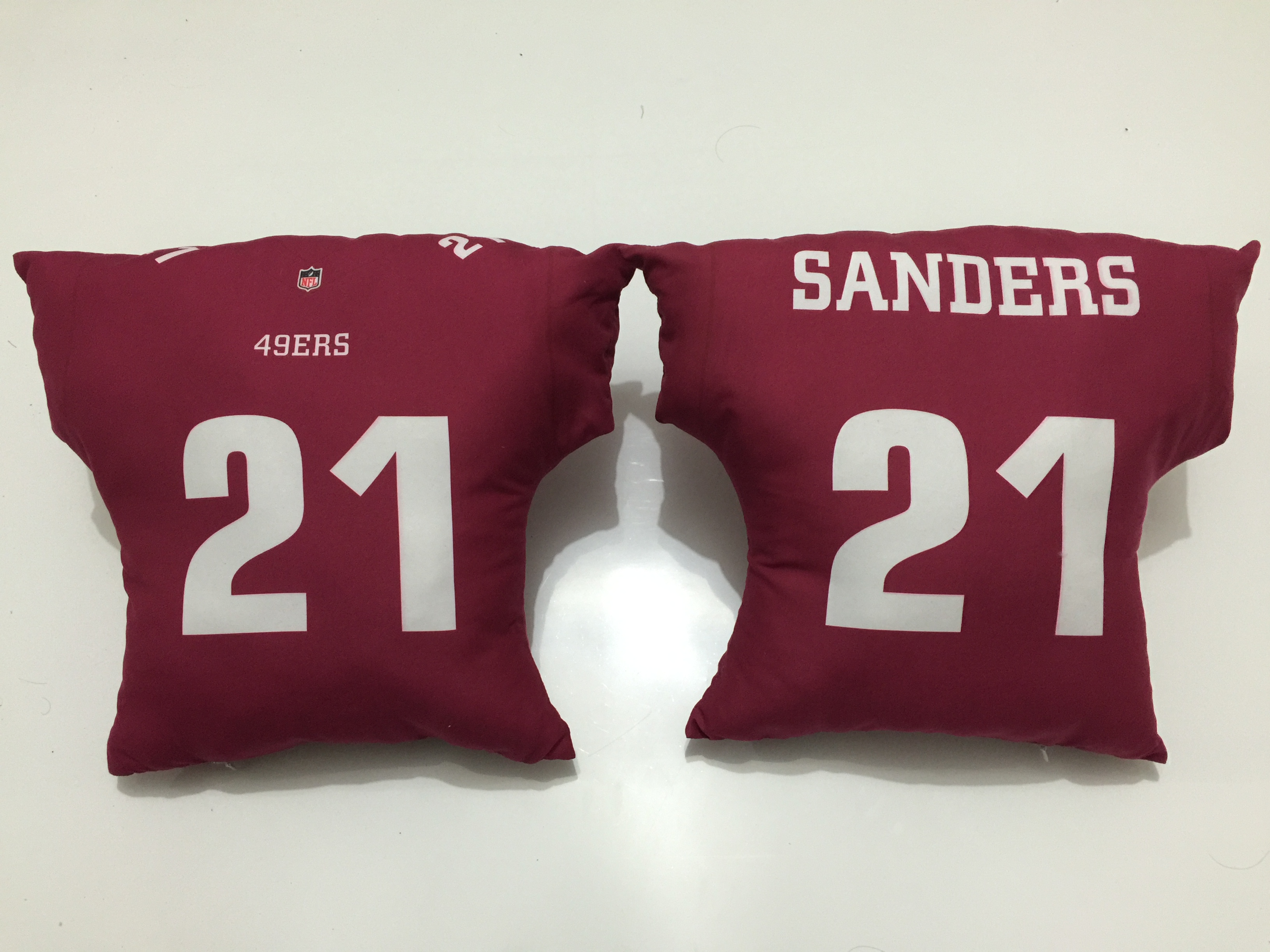 San Francisco 49ers 21 Deion Sanders Burgundy NFL Pillow