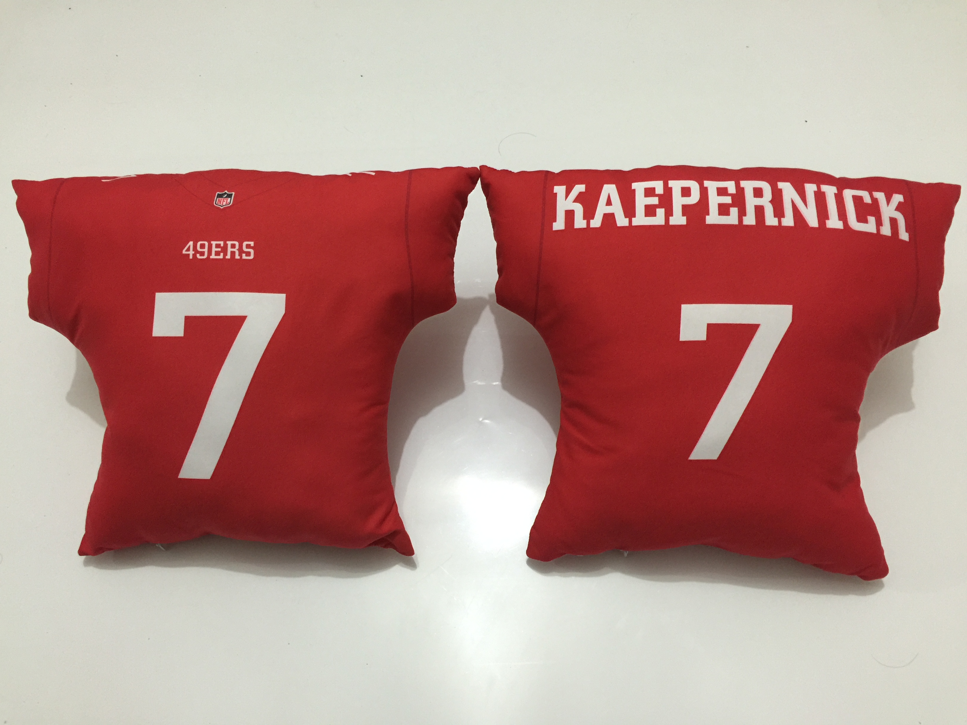 San Francisco 49ers 7 Colin Kaepernick Red NFL Pillow