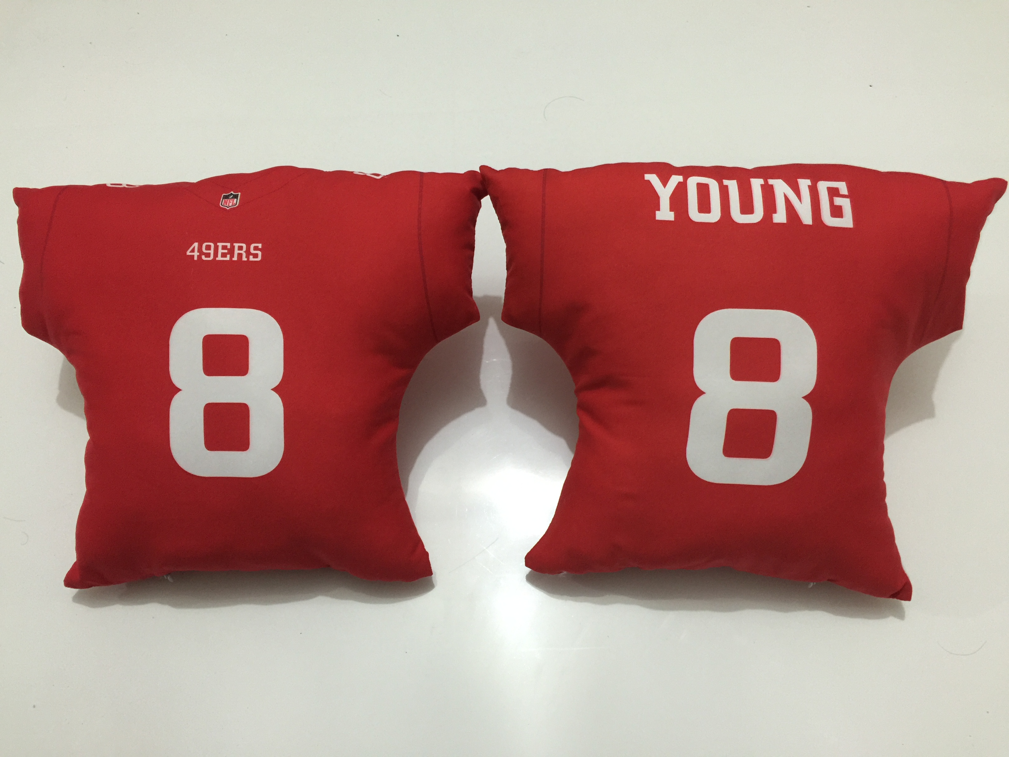 San Francisco 49ers 8 Steve Young Red NFL Pillow