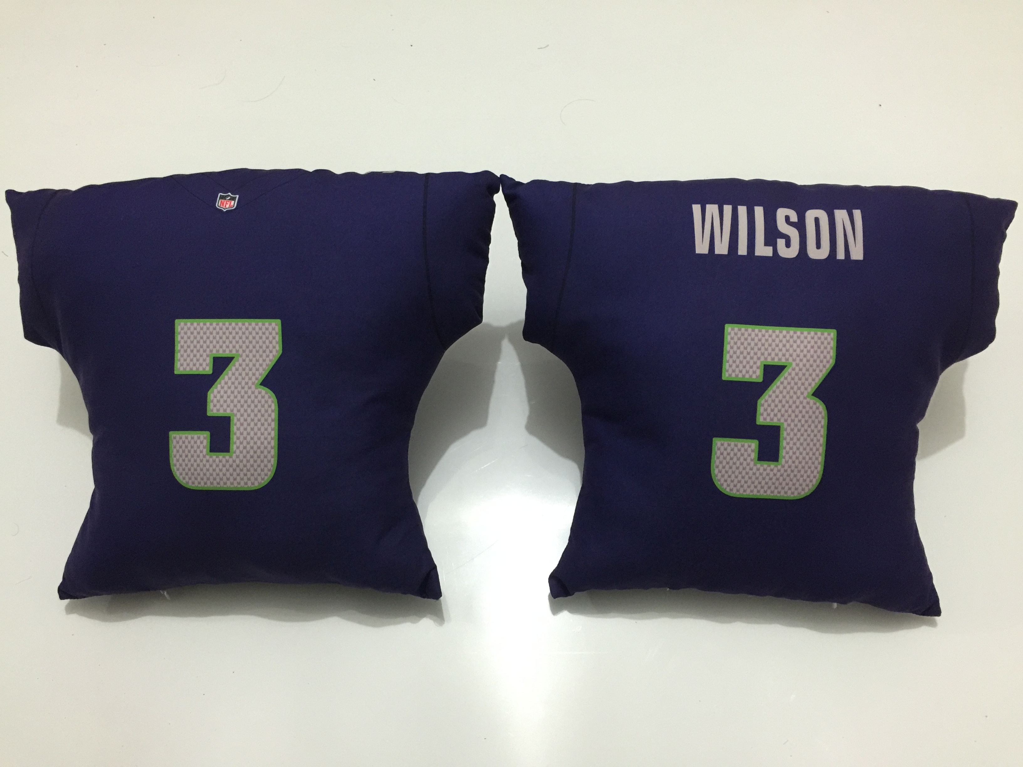 Seattle Seahawks 3 Russell Wilson Navy NFL Pillow