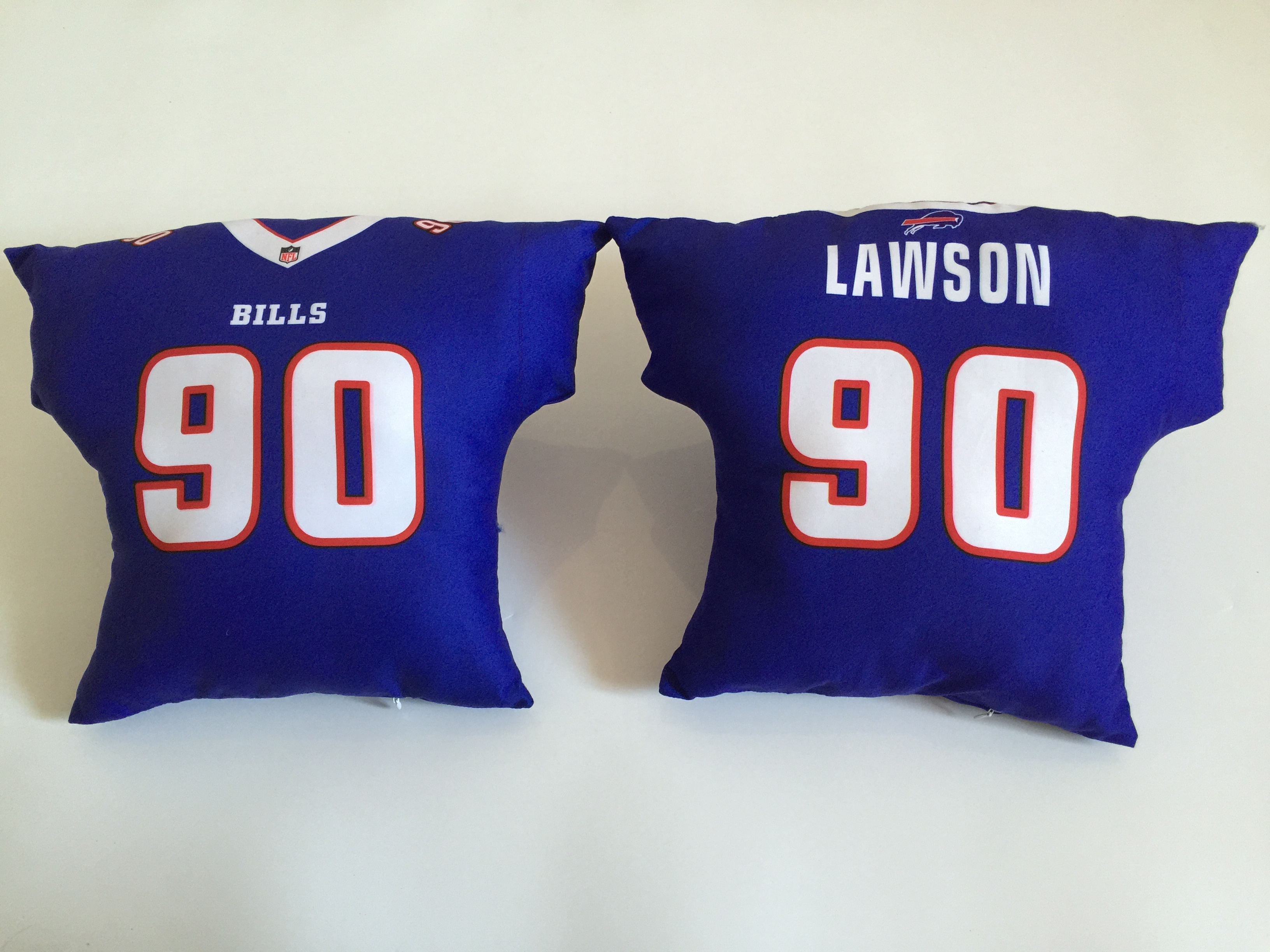 Buffalo Bills 90 Shaq Lawson Royal NFL Pillow