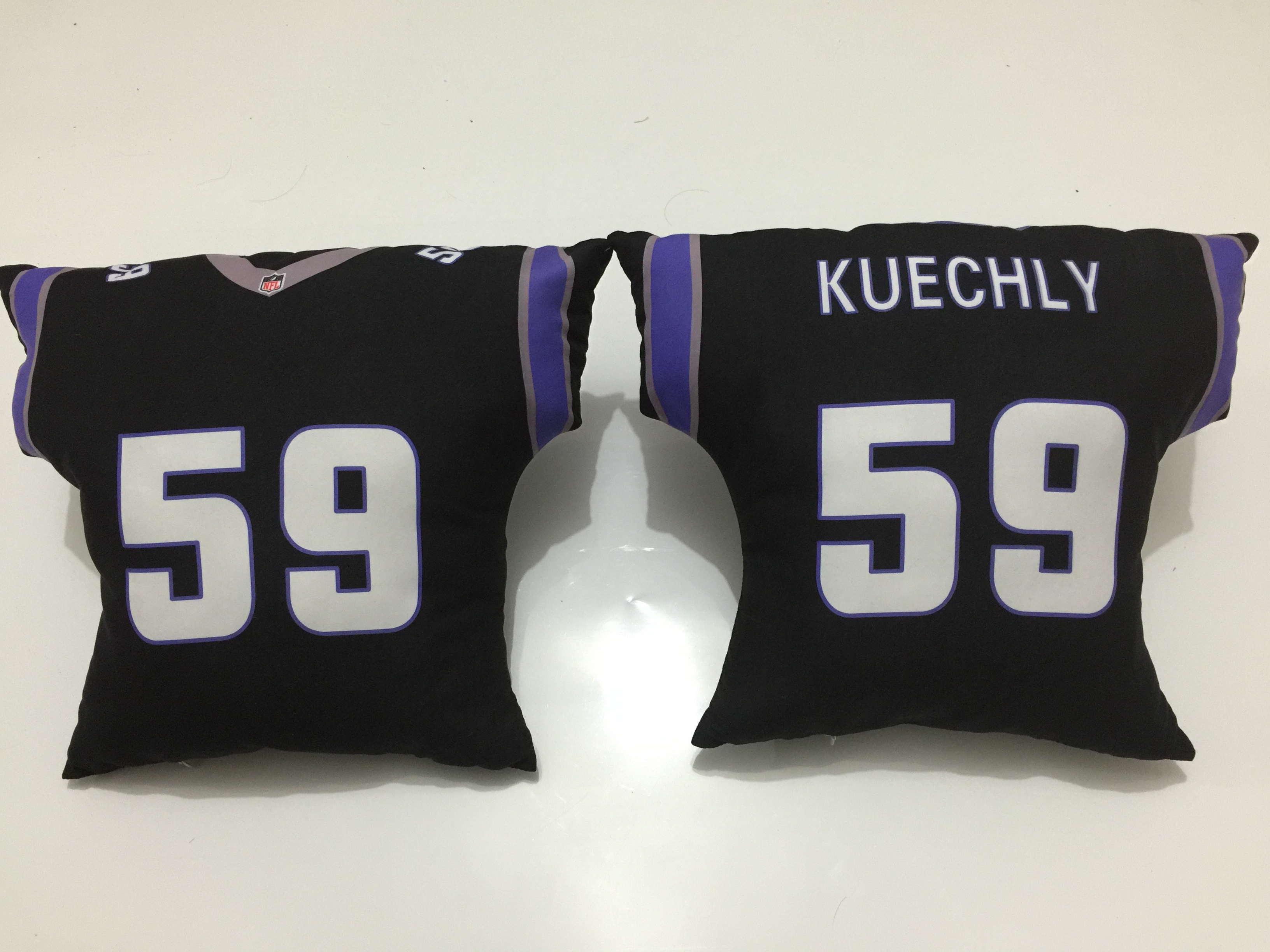 Carolina Panthers 59 Luke Kuechly Black NFL Pillow