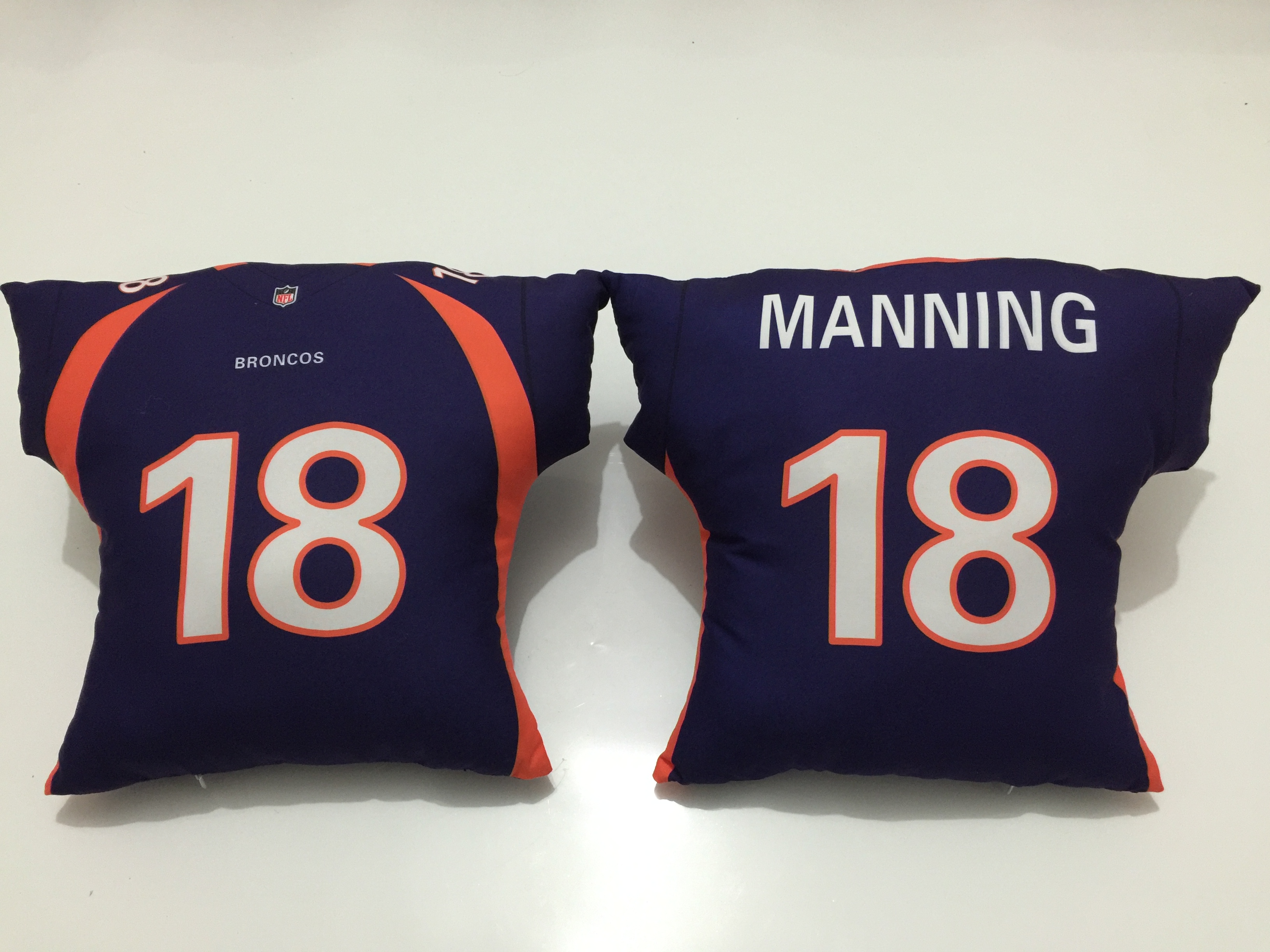 Denver Broncos 18 Peyton Manning Navy NFL Pillow