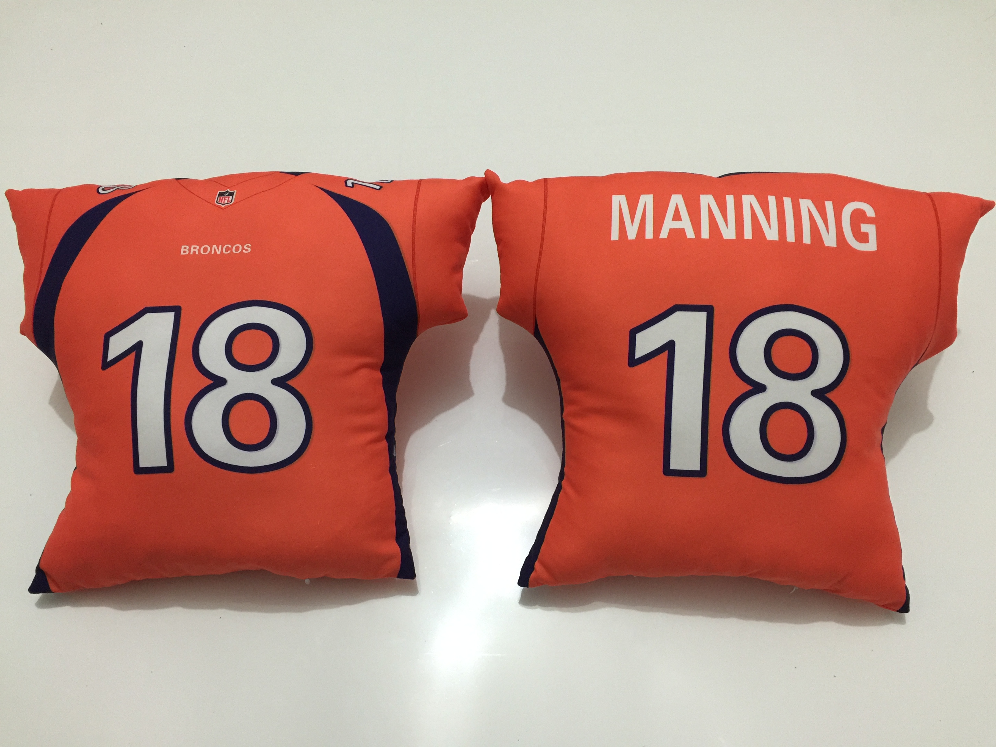 Denver Broncos 18 Peyton Manning Orange NFL Pillow