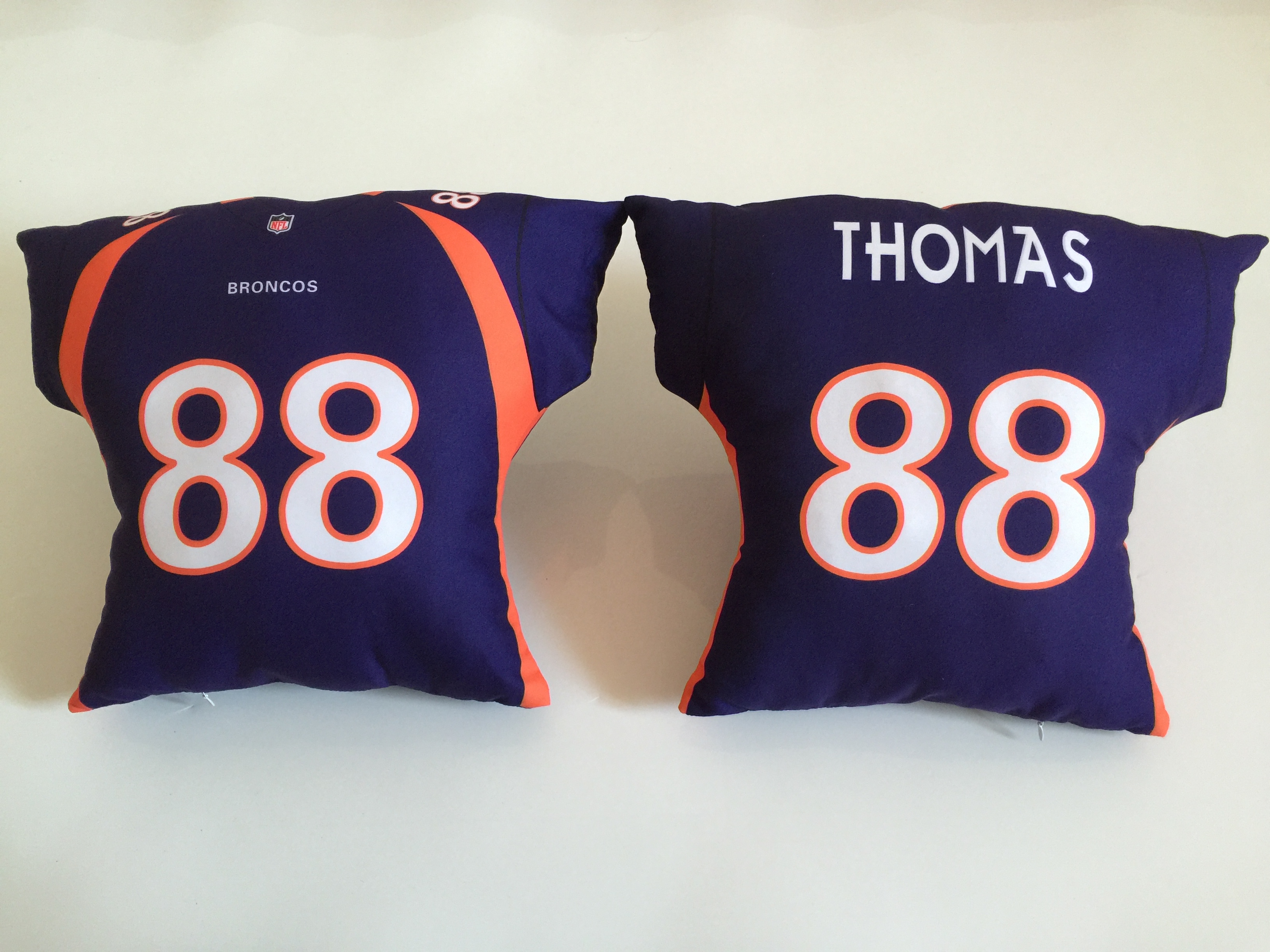 Denver Broncos 88 Demaryius Thomas Navy NFL Pillow