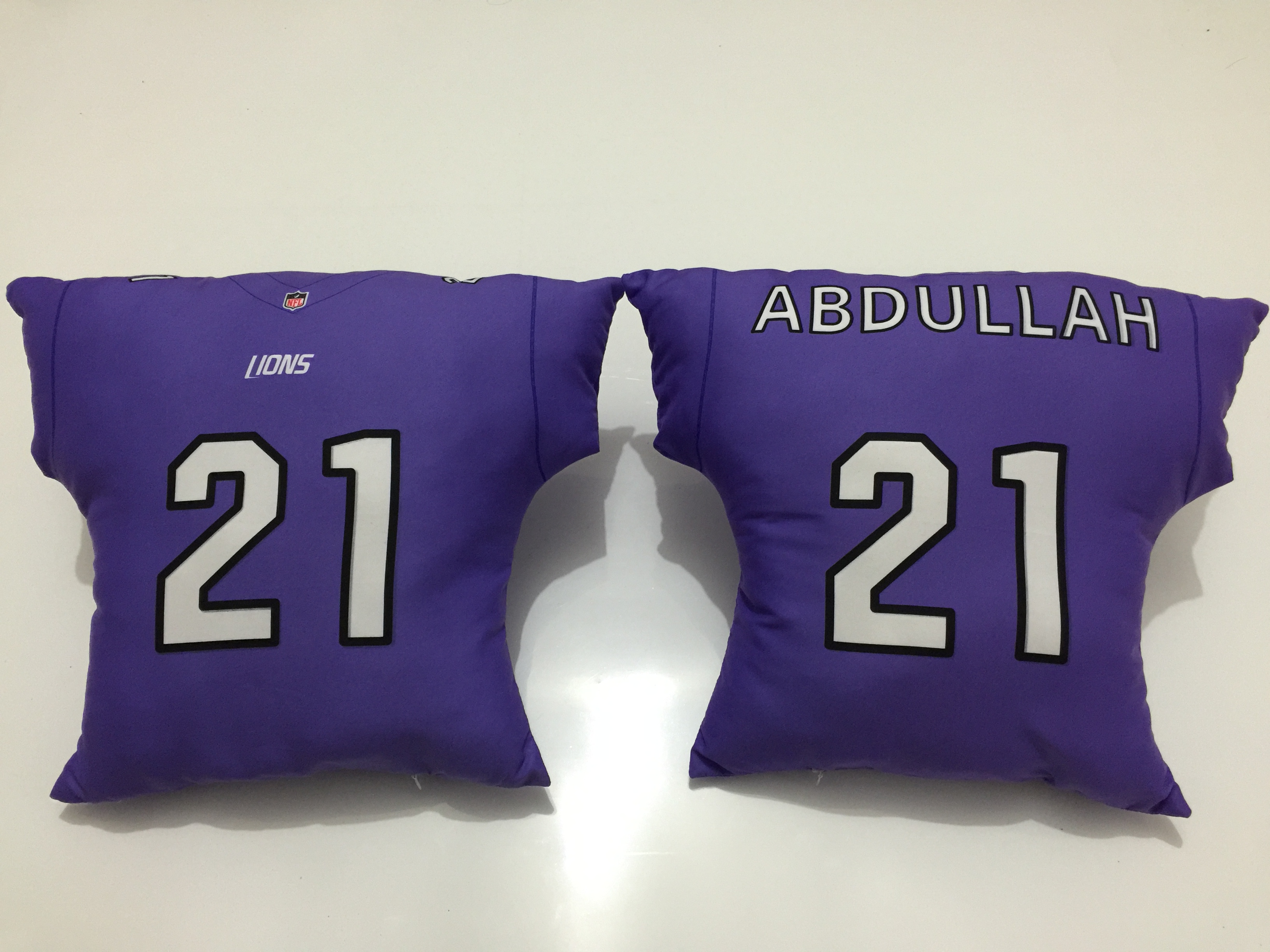 Detroit Lions 21 Ameer Abdullah Purple NFL Pillow - Click Image to Close