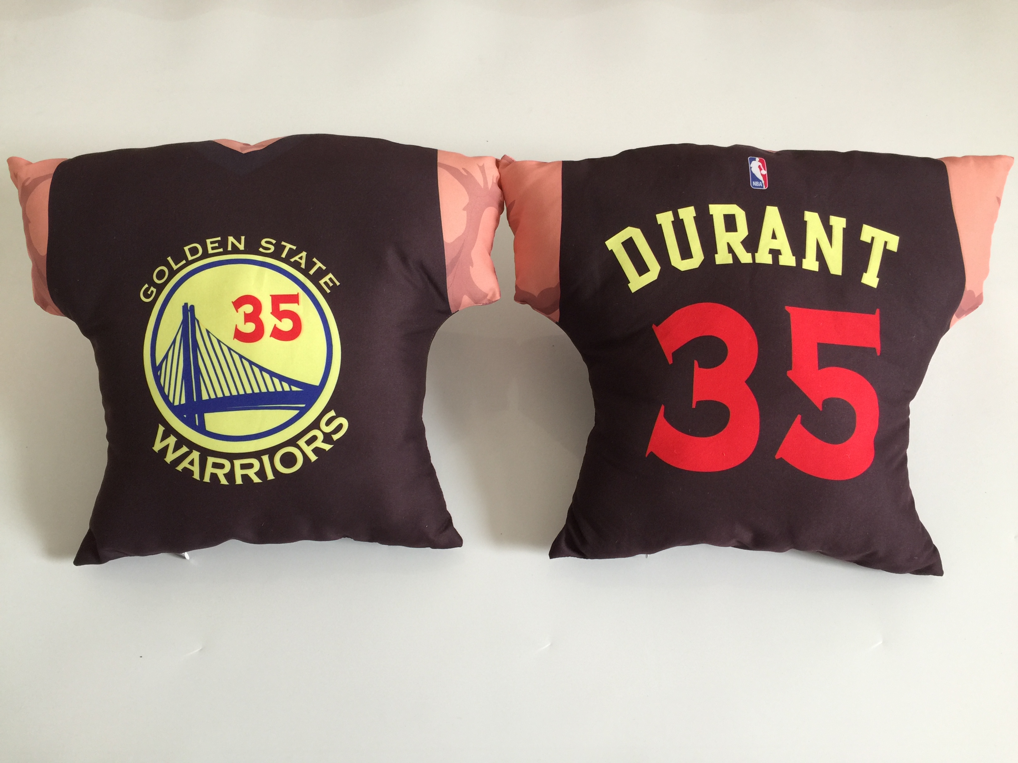 Golden State Warriors 35 Kevin Durant Black NBA Pillow