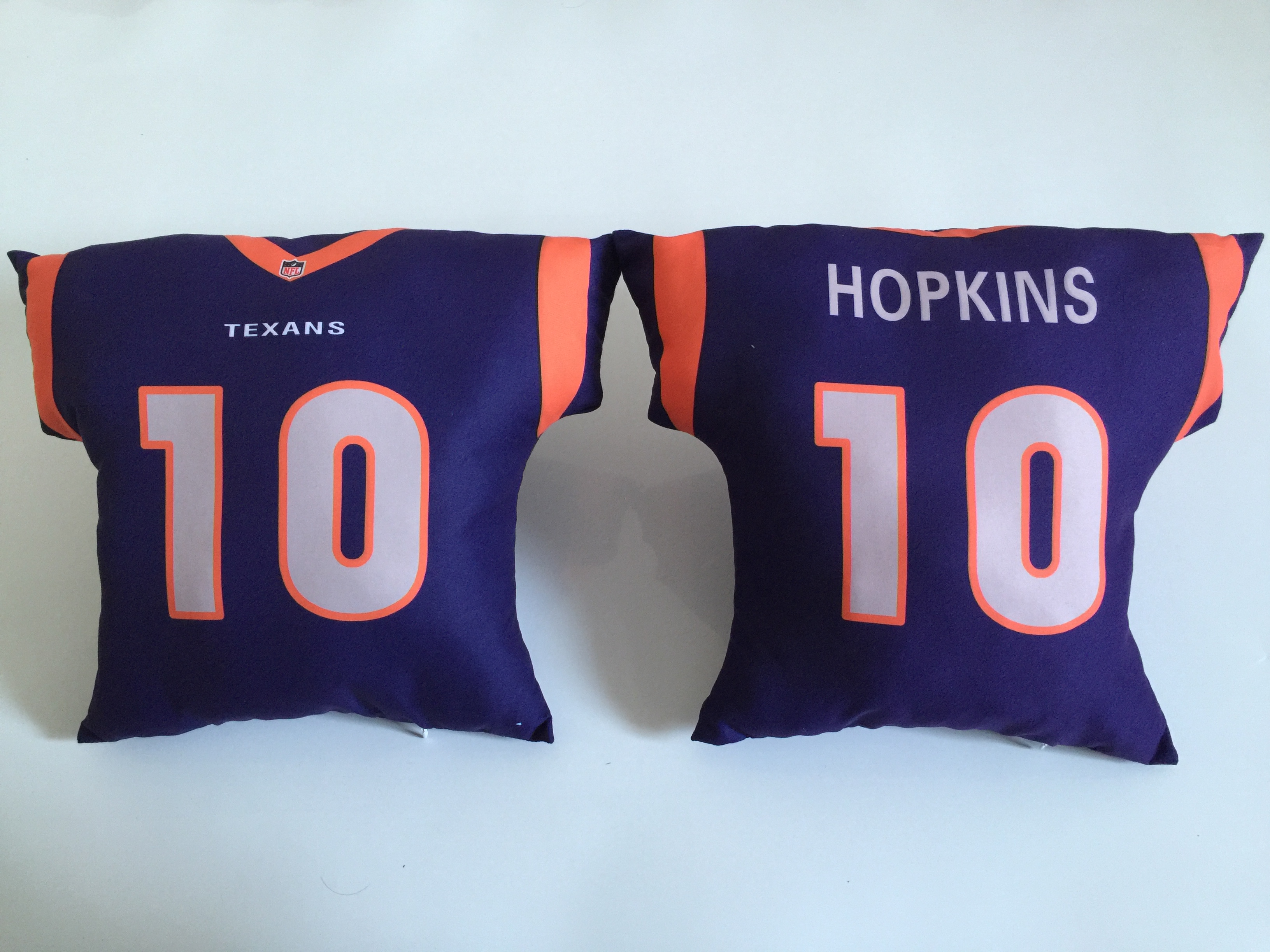 Houston Texans 10 DeAndre Hopkins Purple NFL Pillow - Click Image to Close